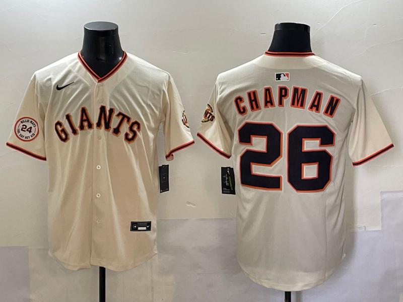 Men 2025 San Francisco Giants #26 Chapman cream Nike MLB Jersey style 30->san francisco giants->MLB Jersey